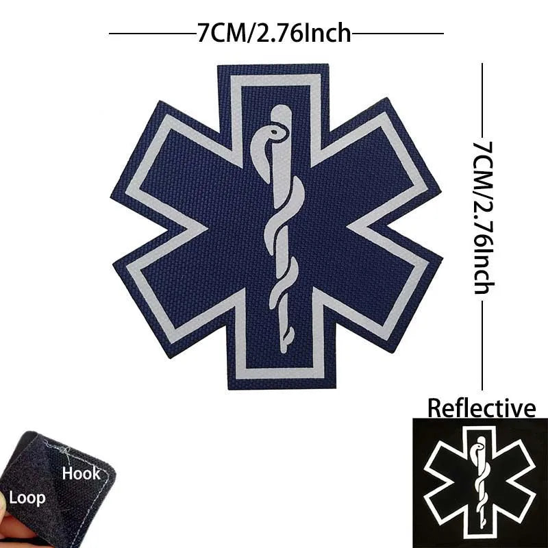Patch médic Airsoft – 13 Serpent Bleu