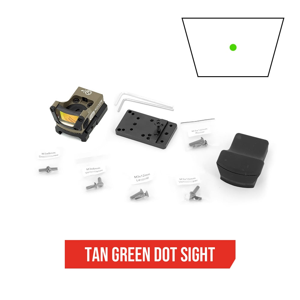 Viseur reflex type RMR 1× – Point rouge ou vert
