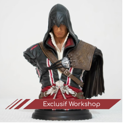 Figurine / Buste Ezio Auditore Noir, Figurine collector "The Ezio Collection",  Assassin's Creed 2