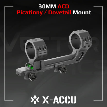 Monture de lunette 30mm avec niveau de bulle d'air et indicateur de cosinus, X-ACCU - Vector Optics