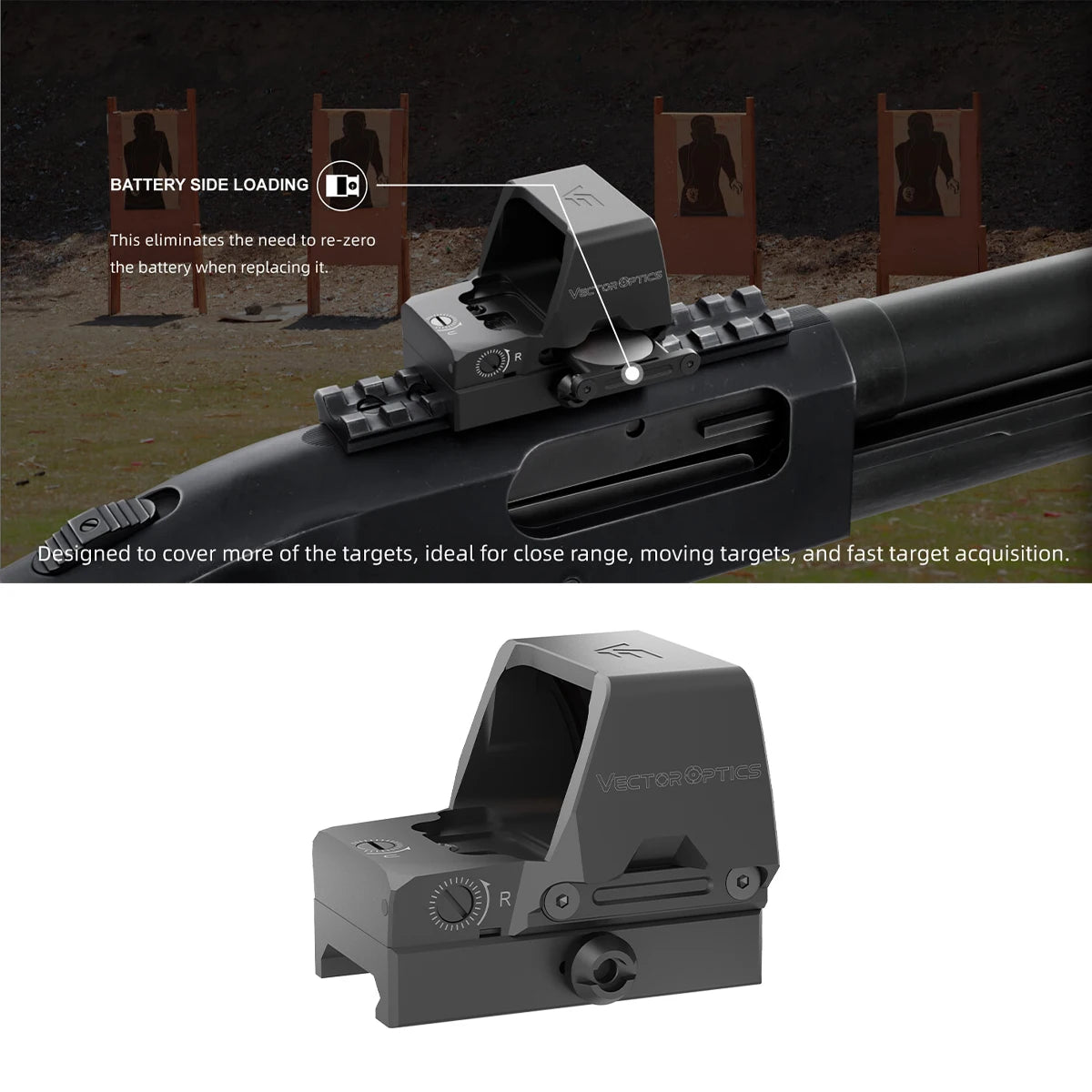 Viseur point rouge Frenzy Plus 1×22×32, 6 MOA – Vector Optics SCRD-65