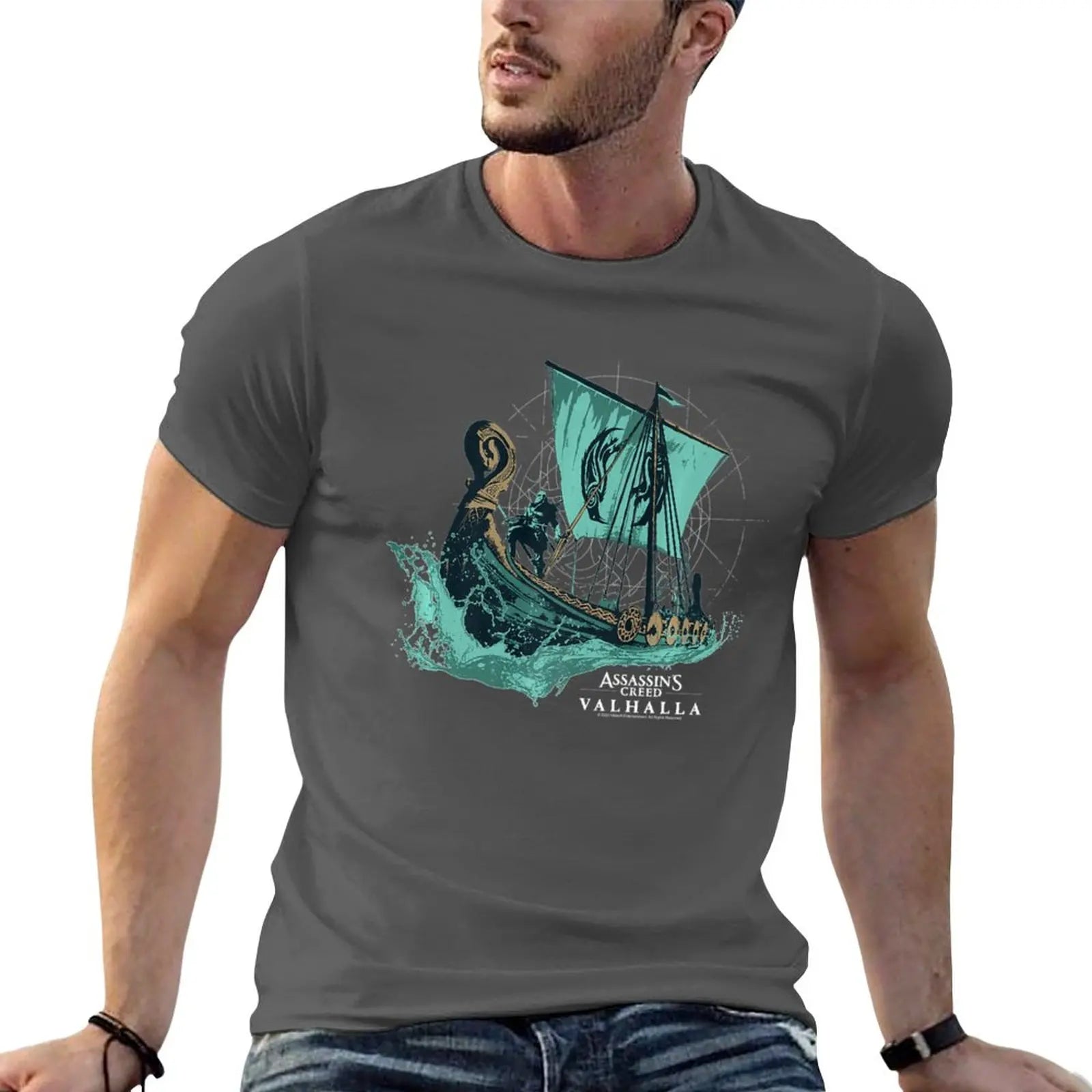 T-shirt bateau Assassin’s Creed Valhalla – Coton