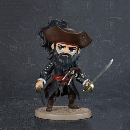 Figurine Assassin's Creed Barbe Noir, Leonard de Vinci, Haytam Kenway, 12 cm