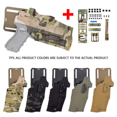 Holster Airsoft type Glock 17 19 pour lampe X300 X300U – plateforme QLS