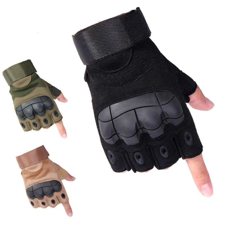Gants demi-doigts coqués en cuir synthétique – M à XL