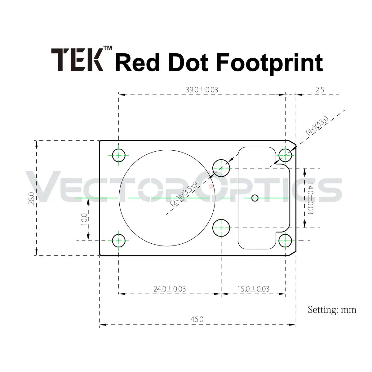 Viseur Frenzy 1×17×24 – Point rouge 3 MOA ou vert 5 MOA – Vector Optics