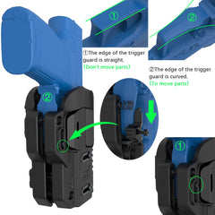 Holster universel droitier en polymère à rétention niveau 2