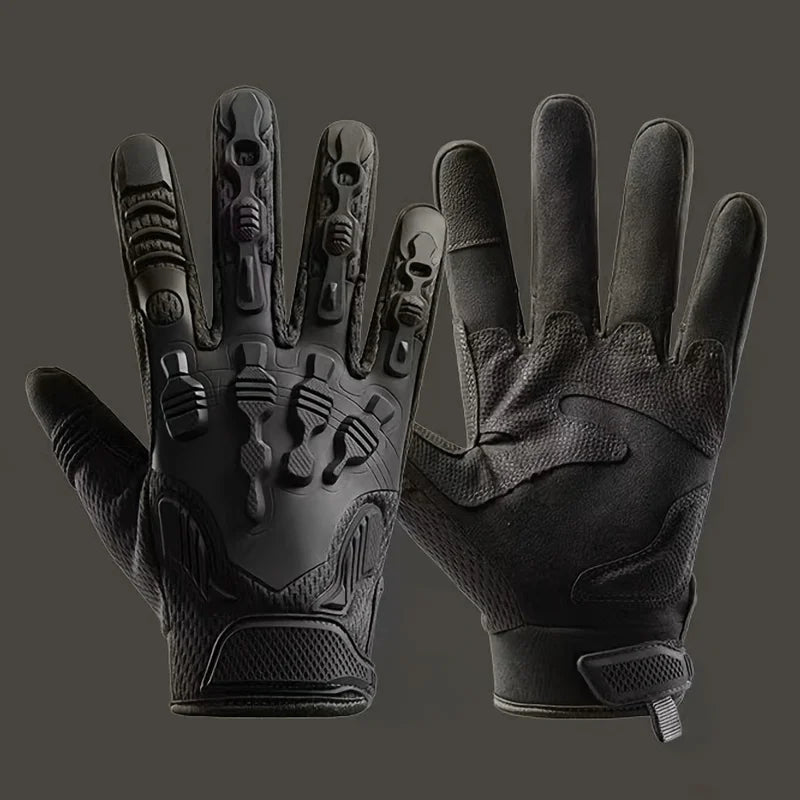 Gants tactiques à doigts complets en polyester – S à XL