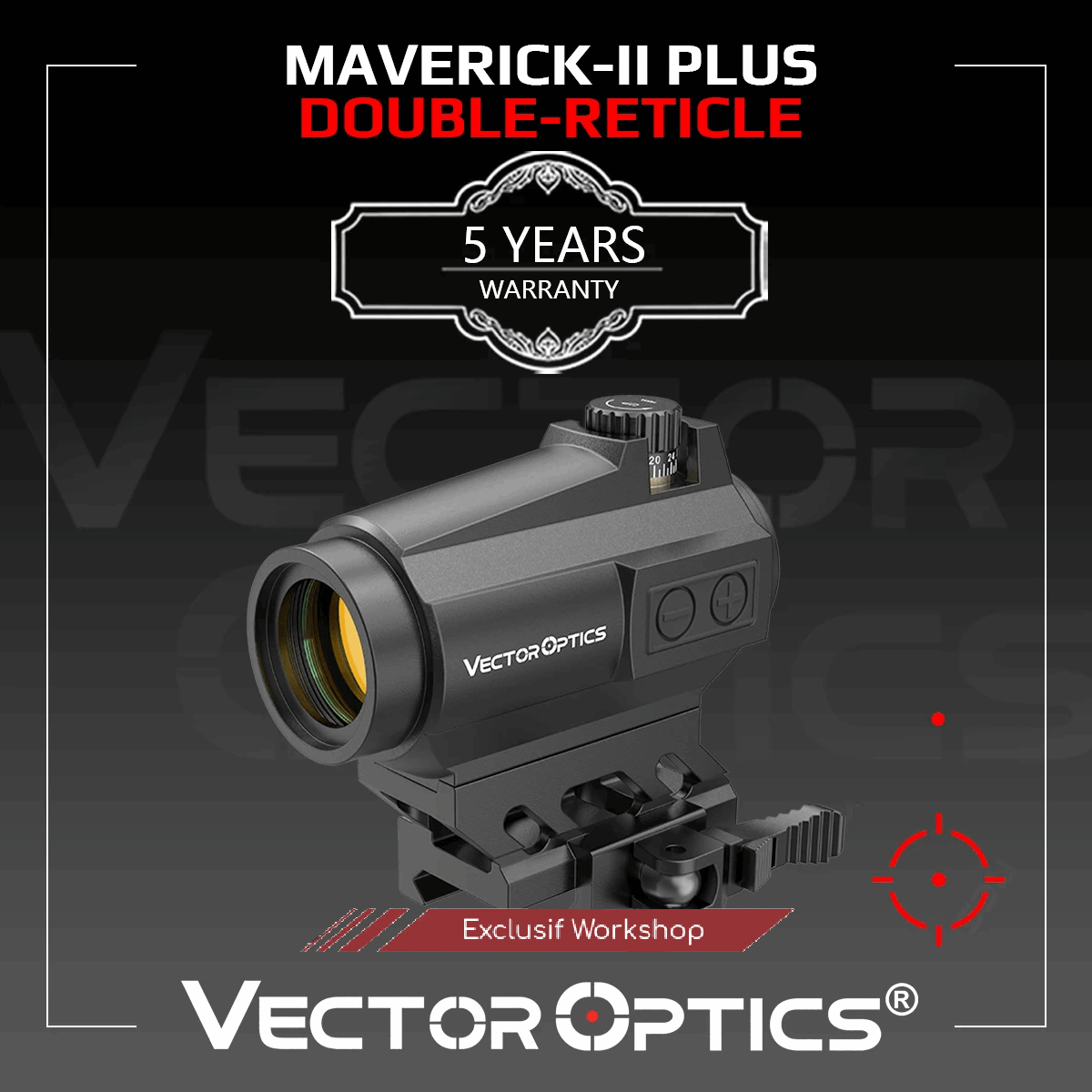 Red dot sight double réticule Maverick-II Plus 1x22 - Vector Optics