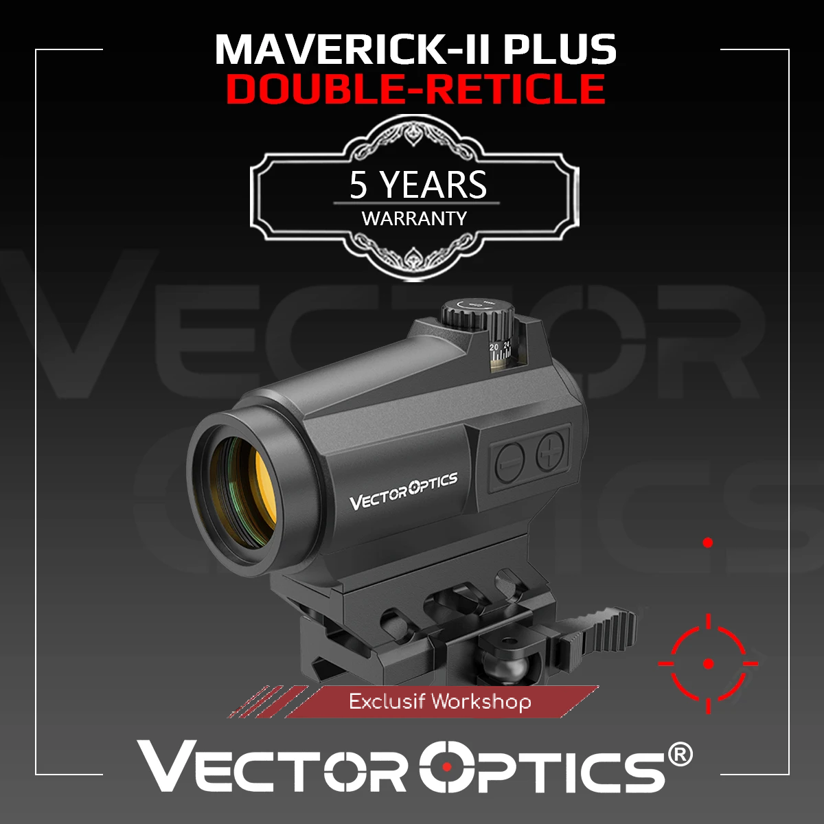 Red dot sight double réticule Maverick-II Plus 1x22 - Vector Optics