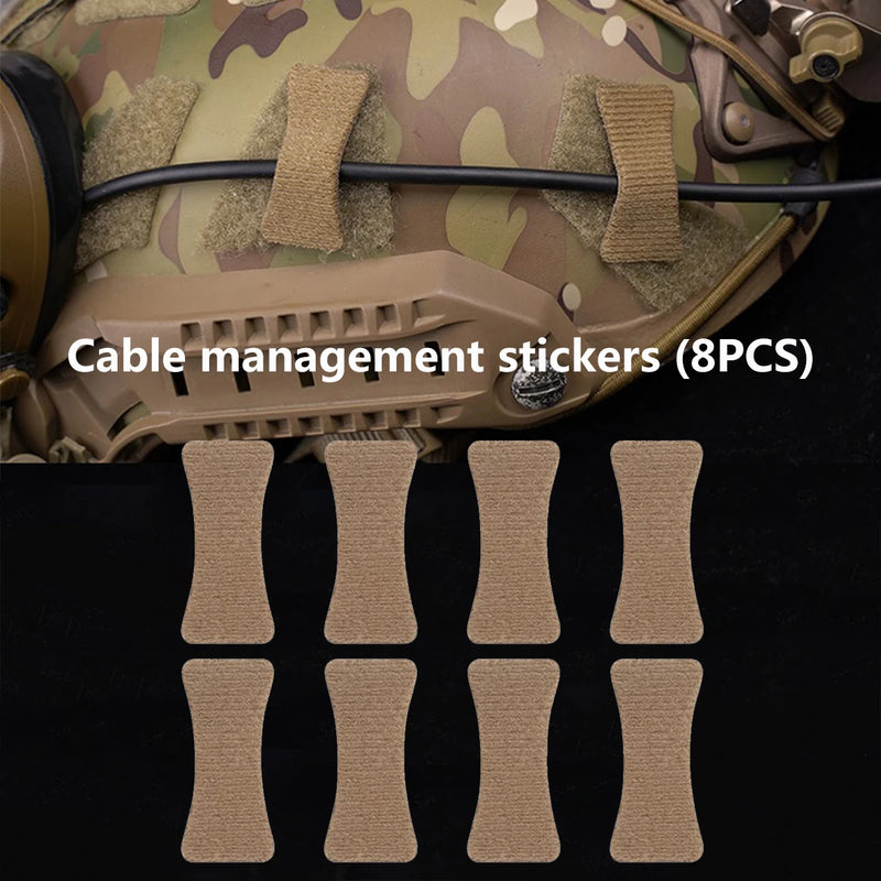 Kit de gestion de câbles casque Airsoft 8 pièces
