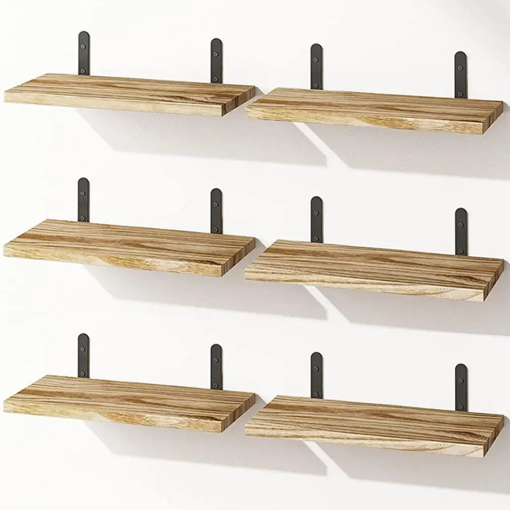 Lot de 4 étagères murales flottantes en bois – Style rustique