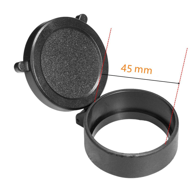 Couvre-objectif rabattable pour lunette, diamètre 25 à 69 mm