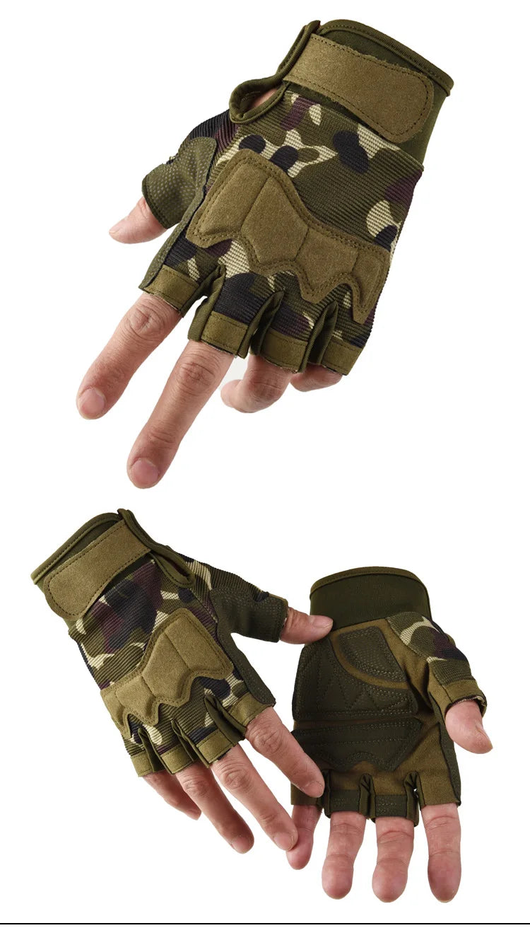Gants tactiques sans doigts en microfibre – S à XL