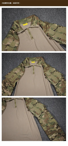 Tenue tactique camouflage – chemise et pantalon selon variante