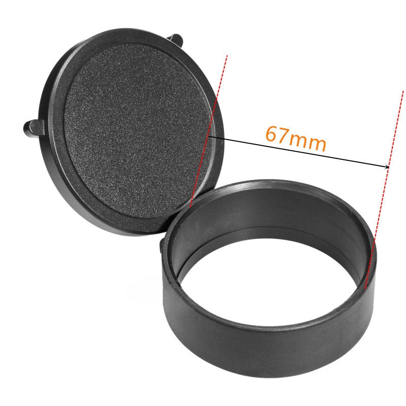 Couvre-objectif rabattable pour lunette, diamètre 25 à 69 mm