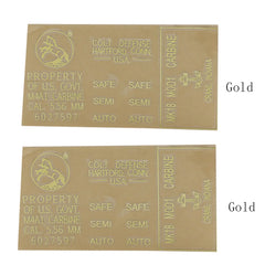 Stickers métalliques décoratifs pour réplique Airsoft – lot de 2