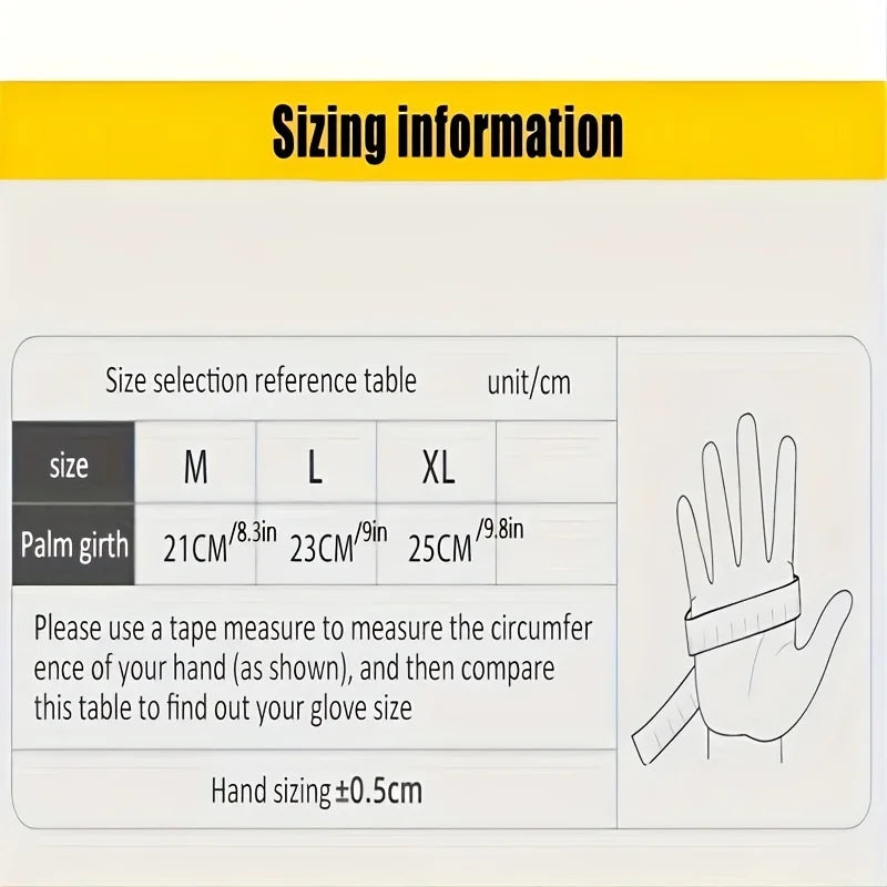 Gants tactiques à doigts complets en polyester – S à XL