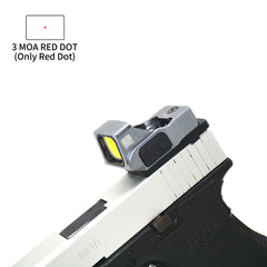 Viseur reflex 1× avec monture type Glock – Point rouge ou vert