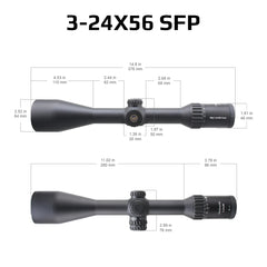 Lunette Continental ×8 SFP – Vector Optics – Plusieurs modèles