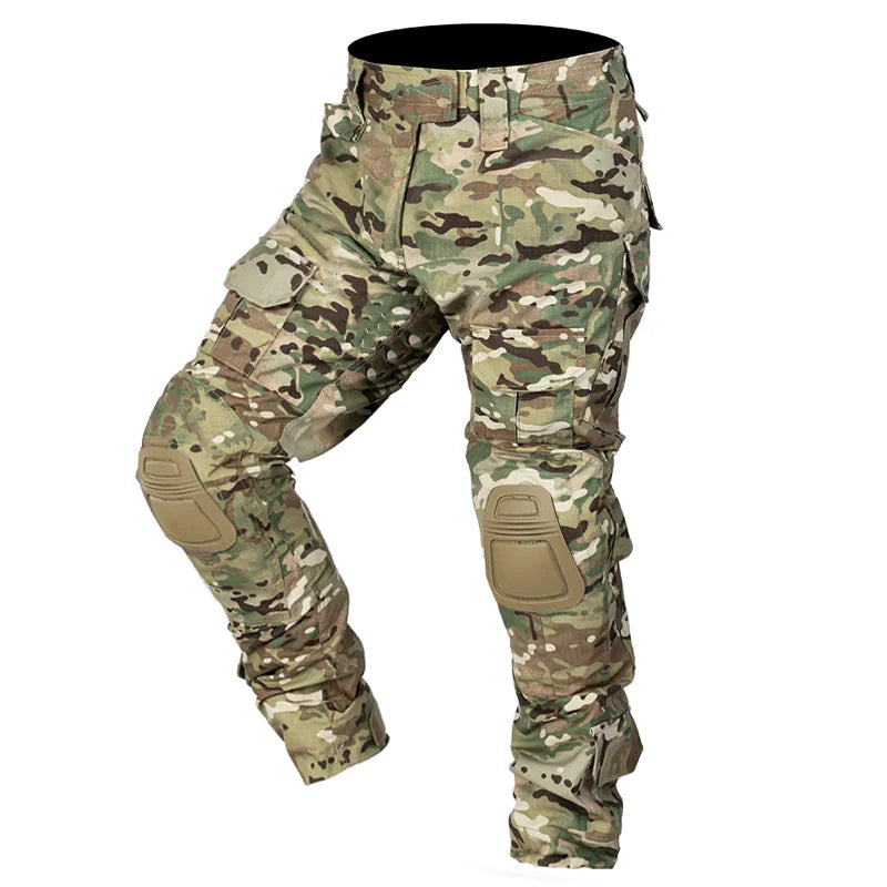 Pantalon tactique camouflage avec genouillères – plusieurs motifs