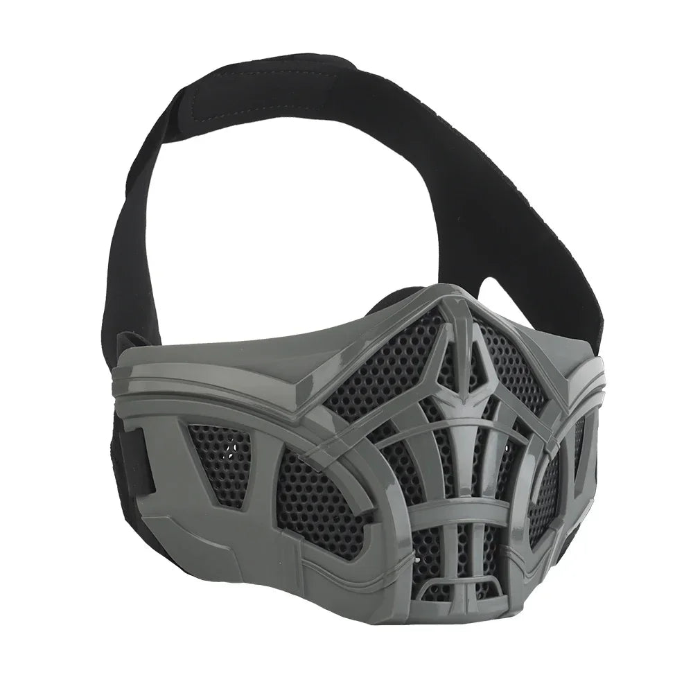 Demi-masque tactique style Scorpion avec insert silicone – Airsoft