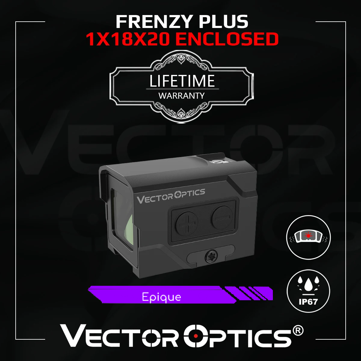 Frenzy Plus 1x18x20 - Vector Optics - avec capteur de mouvement IP67