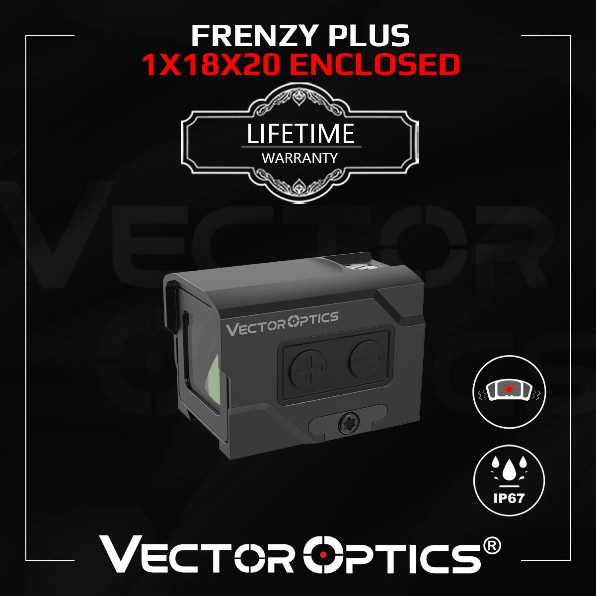 Viseur point rouge Frenzy Plus 1×18×20 à capteur de mouvement – Vector Optics