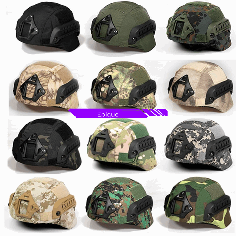 Kit Accessoires Casque Tactique - Bandes Velcro Crochet Et Boucle - Pour Customisation Airsoft, Militaire
