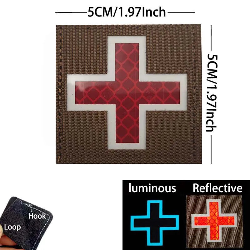 Patch médic Airsoft – 35 Croix Marron