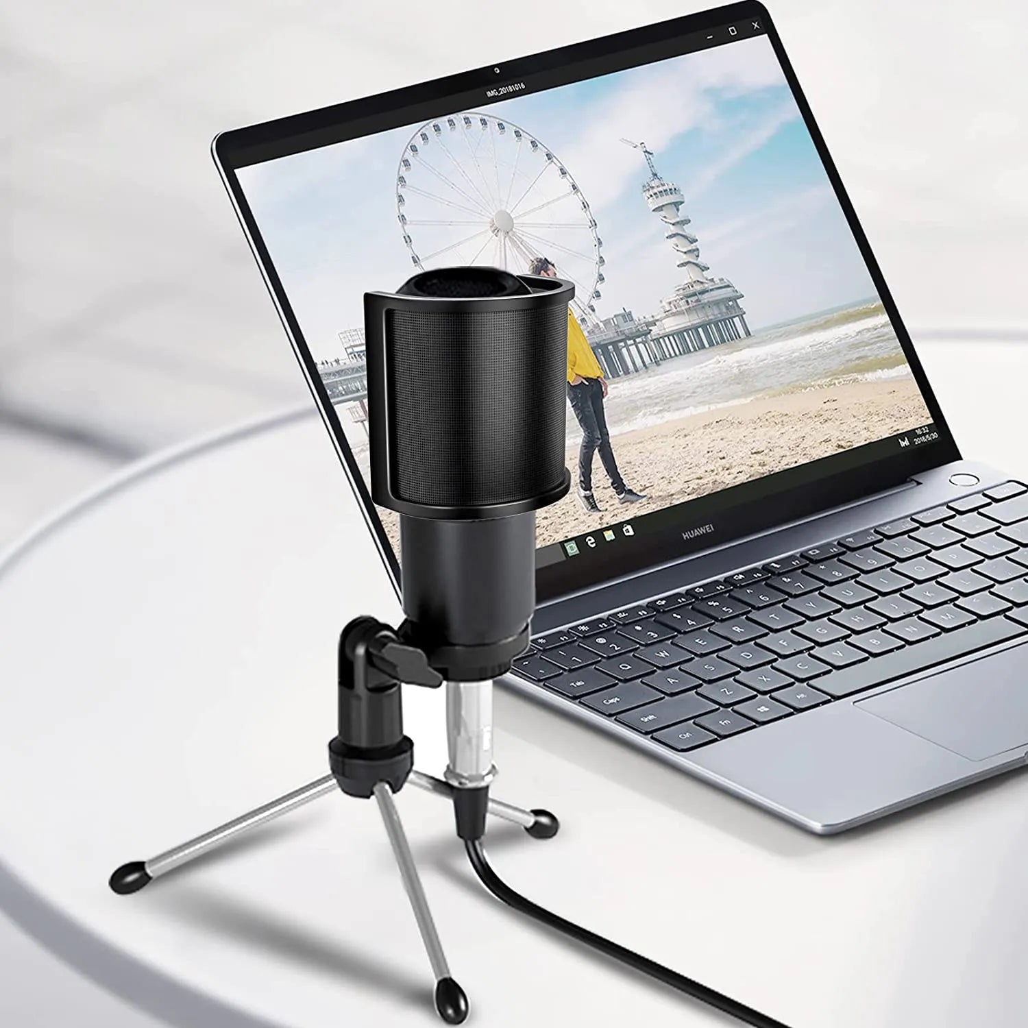 Filtre anti-pop universel pour microphone – Ø 45 à 63 mm
