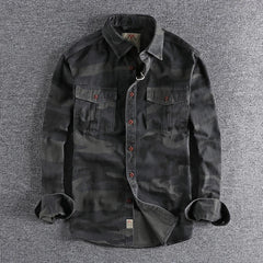 Chemise camouflage coton à manches longues – plusieurs motifs
