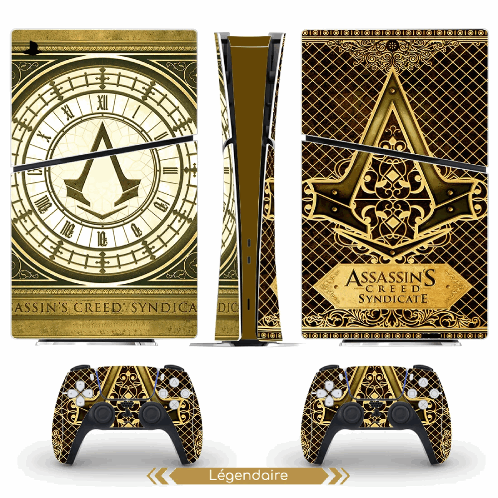 Autocollant Assassin's Creed Syndicate pour manette et console PS5 Slim