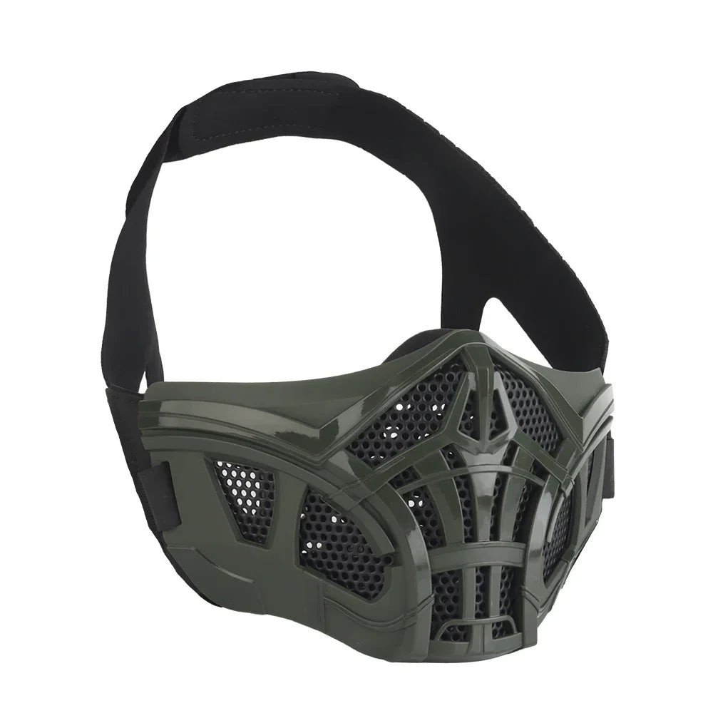 Demi-masque tactique style Scorpion avec insert silicone – Airsoft