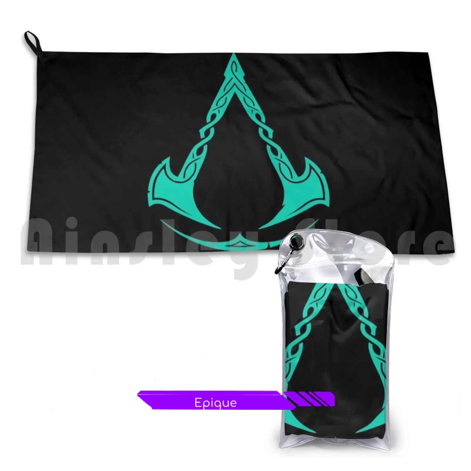 Serviette de bain logo Assassin's Creed Valhalla