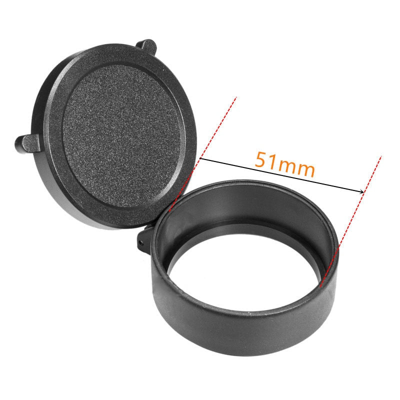 Couvre-objectif rabattable pour lunette, diamètre 25 à 69 mm