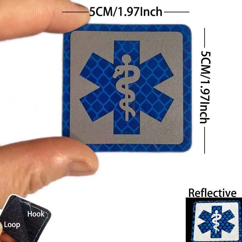 Patch médic Airsoft – 27 Serpent Bleu