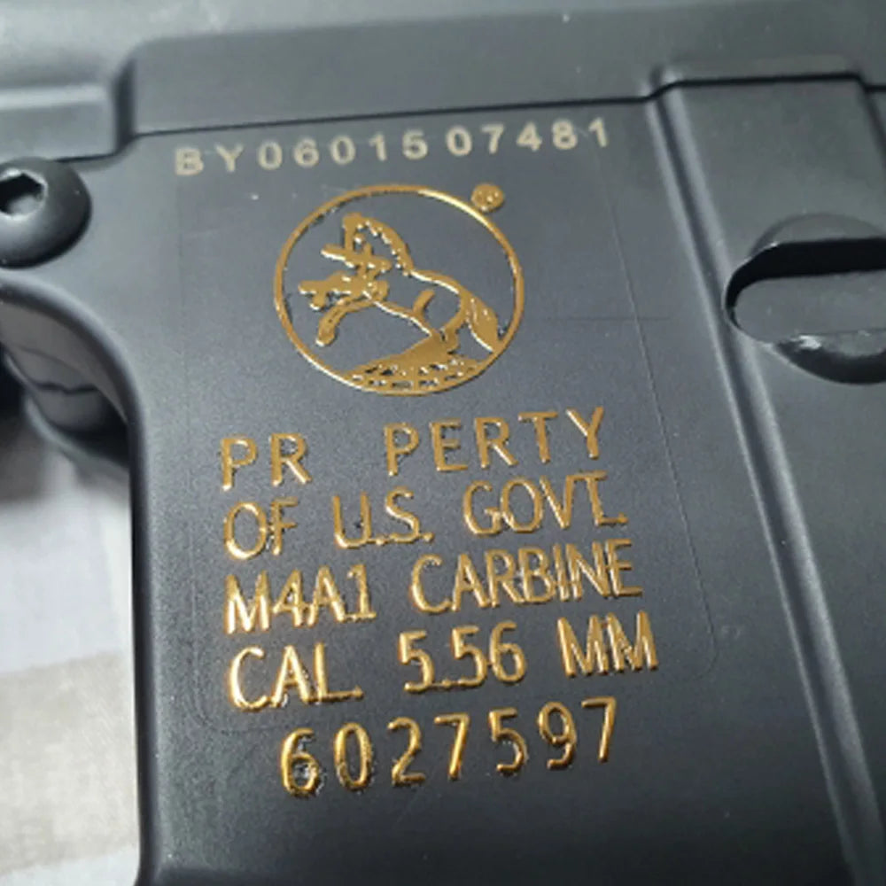 Stickers métalliques décoratifs pour réplique Airsoft – lot de 2