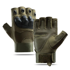 Gants demi-doigts coqués en cuir synthétique – M à XL