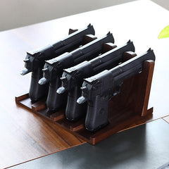 Présentoir en bois pour 1 à 4 répliques de poing Airsoft