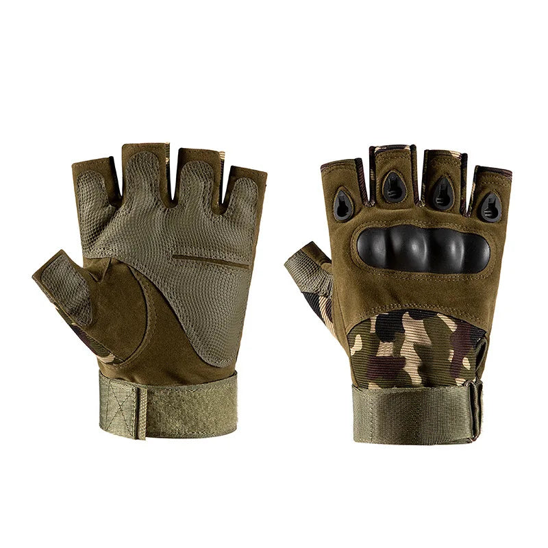 Gants tactiques demi-doigts en nylon – M à XL