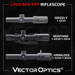 Lunette LPVO 1–4×24 ou 1–6×24, SFP/FFP – Vector Optics