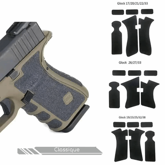 Bande antidérapante pour poignée de réplique Airsoft type Glock