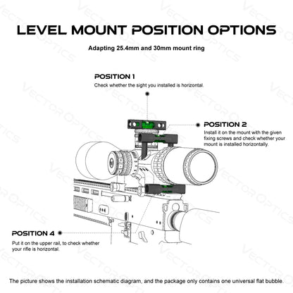 Niveau à bulle universel à montage plat, X-ACCU - Vector Optics