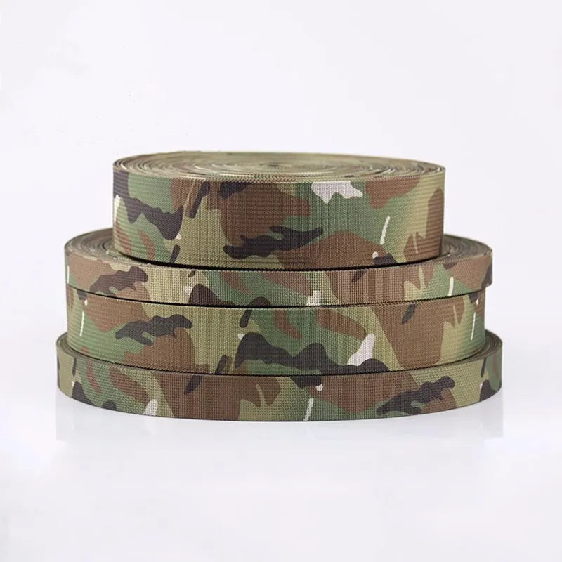 Sangle polyester camouflage Multicam – vendue au mètre