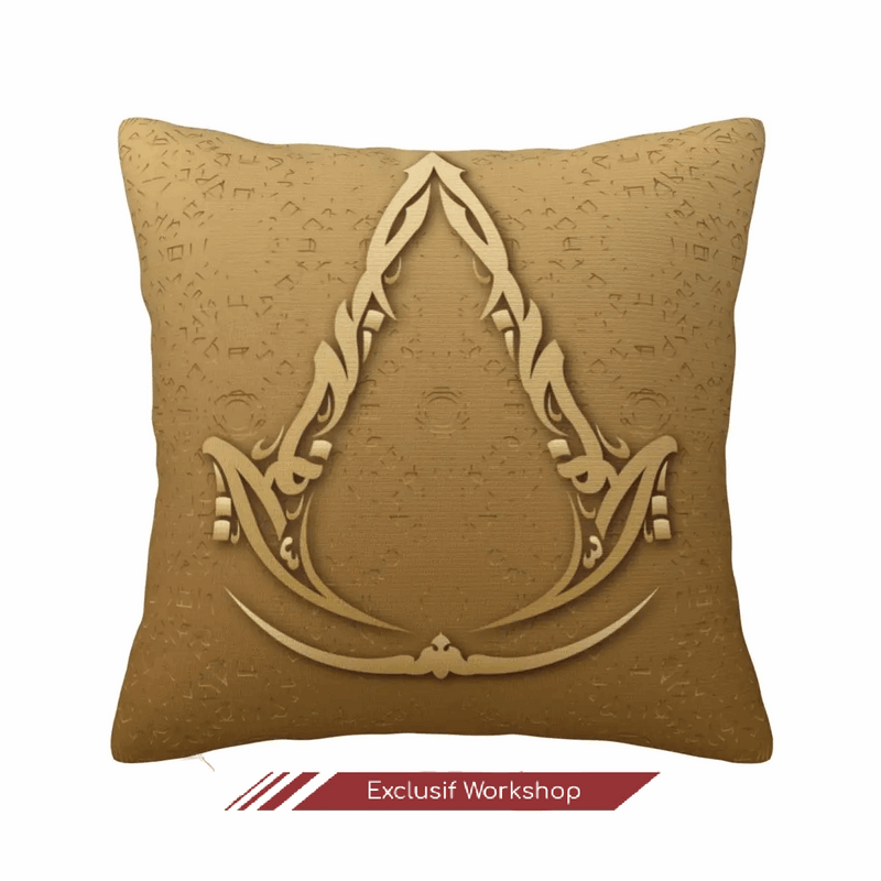 Housse de coussin Assassin's Creed Mirage, taie d'oreiller carrée