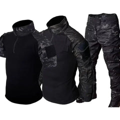 Tenue tactique camouflage noir AUKUPKEE Airsoft