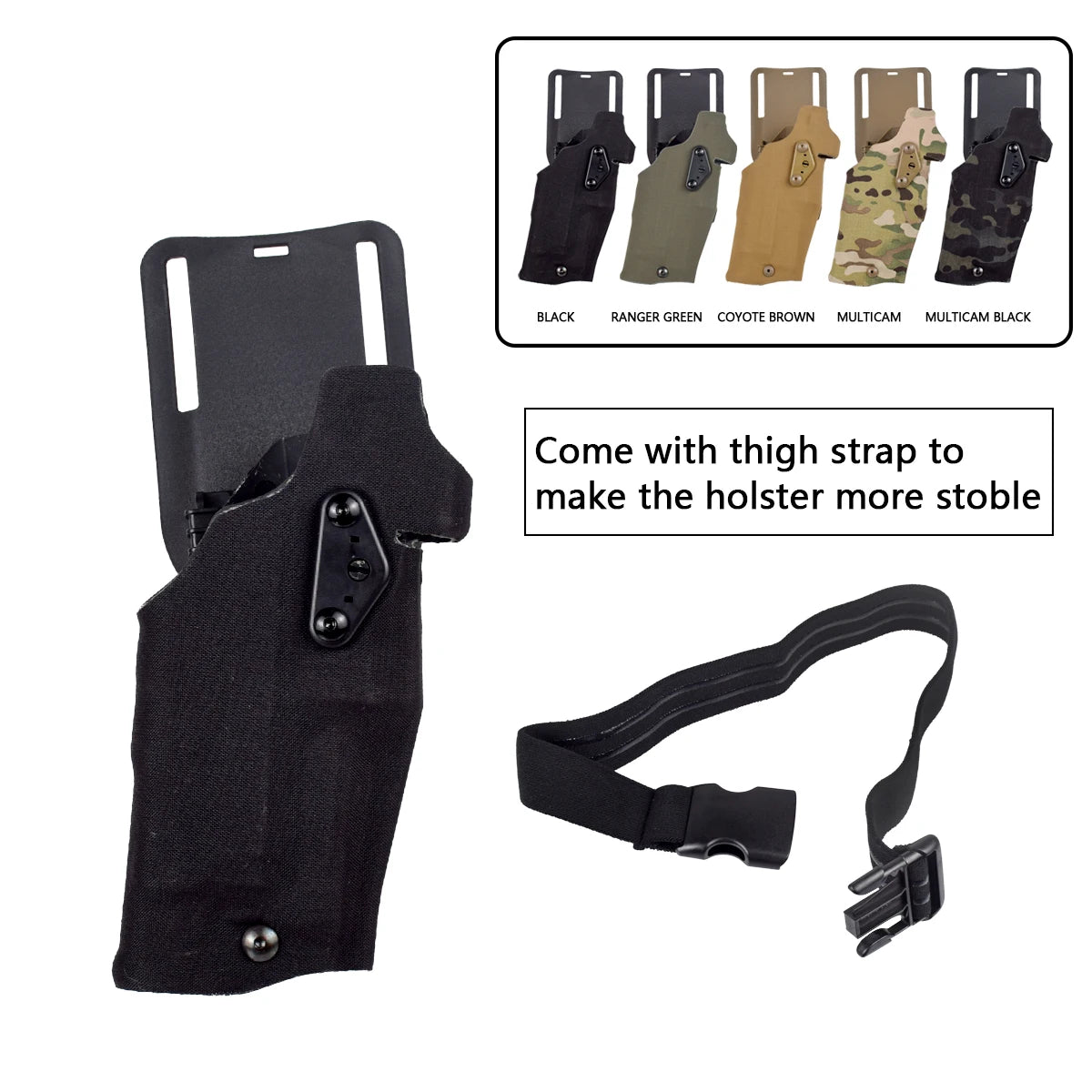 Holster Airsoft type Glock 17 / 19 pour lampe X300 / X300U – plateforme QLS