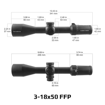 Lunette de visée Taurus 3-18x50/4-24x50/5-30x56 FFP - Vector Optics