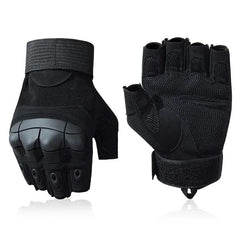 Gants demi-doigts coqués en cuir synthétique – M à XL
